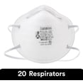 thumbnail image 2 of Respirador de partículas desechable 3M 8200 N95 (paquete de 20), 2 of 4