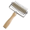 thumbnail image 1 of Acero inoxidable, máquina para hacer agujeros para masa con mango de madera, herramienta de acoplamiento para pizza, galletas, pasteles, pasteles, pan, 1 of 5