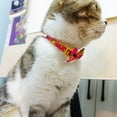 thumbnail image 4 of 2 Pack Breakaway Cat Collar with Removable Bowtie and Bells Cute Fruit Pattern Adjustable 8”-12”, 4 of 7