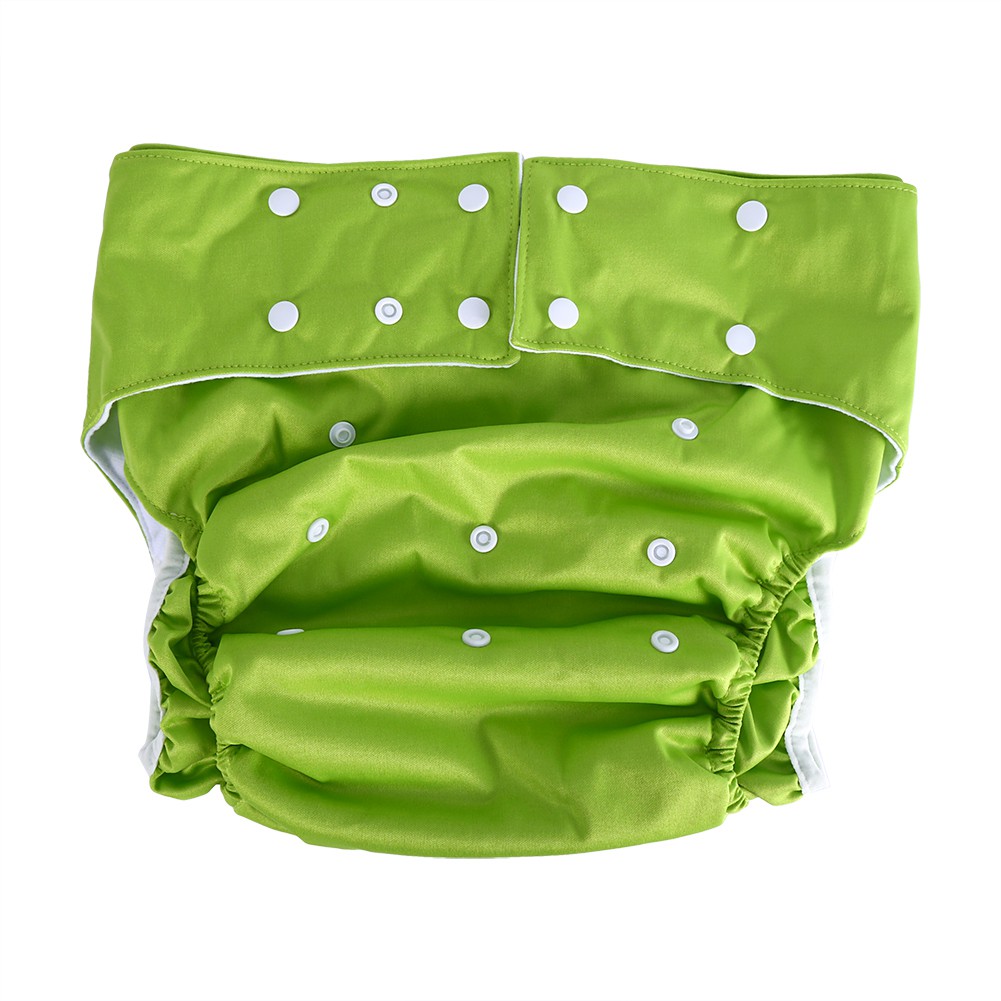 Tebru 1PC Adult Cloth Diaper Adjustable Reusable Ultra Absorbent