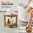 thumbnail image 5 of KFFKFF 17" H ?? 12" R Teak Corner Teak Shower Bench for Shower Bathroom, 5 of 9
