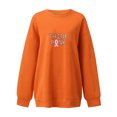 thumbnail image 2 of Gibobby Sudaderas para mujer oferta Sudadera de cuello redondo para mujer de otoño e invierno suéter colorido de manga larga lindo clásico(Naranja,XG), 2 of 3