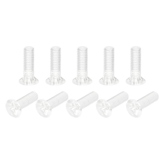Unique Bargains M6x20mm Plastique Phillips Machine Vis, PC Tête Plate Machine Boulons 25 Pack