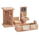 thumbnail image 1 of Casa de muñecas de madera, muebles para sala de estar y dormitorio, accesorios de bricolaje, decoración, juguete para niños Cuarto de baño, 1 of 9