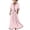 Pink, variant on Admvng Dress for Women Twist Front Short Sleeve V Neck Casual Summer Pocket Dress