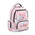 thumbnail image 2 of Yuyamidu Light Pink Axolotl Backpack for Girls 6-8 Kawaii School Bag with Padded Straps Lightweight Waterproof Multi-Pocket Bookbag for Elementary 1st-3rd Grade Kids Back to School Gifts, 2 of 8