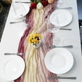 thumbnail image 4 of 2Pcs Cheesecloth Table Runner Boho Table Runner Gradient Table Runner for Baby Shower xc8631, 4 of 6