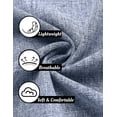 thumbnail image 5 of Camisa COOFANDY de lino casual de manga corta, azul claro, 5 of 5