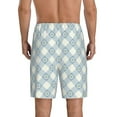 thumbnail image 2 of Yiaed Daisy Plaid Blue for Men's Soft Sleep Pajama Short Lounging Pajama Shorts-Small, 2 of 8