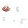 thumbnail image 3 of Unique Bargains 4 Pcs Gemstone Straw Cover Cap for Office White Silicone, 3 of 5