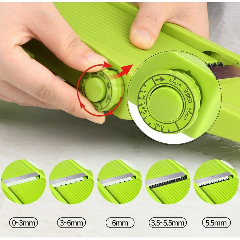 Mandoline Slicer for Kitchen, Adjustable Stainless Steel Food Vegetable  Potato Onion Slicer French Fry Cutter, Slicer Julienne with Cut-Resistant