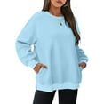 thumbnail image 2 of yievot Sweatshirts for Women Oversized Crewneck Long Sleeve Pullover Tops with Pockets, 2 of 8
