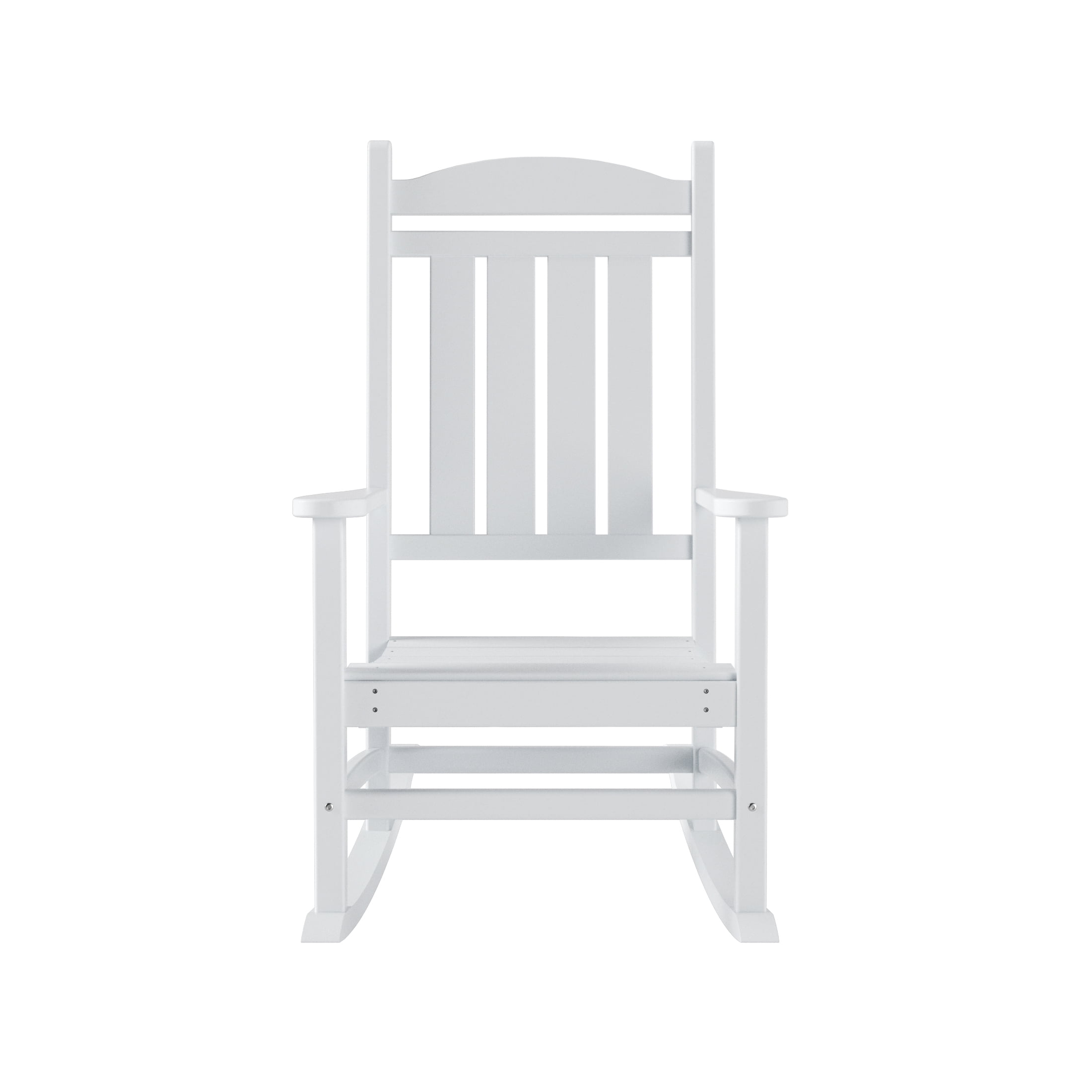 GARDEN Classic Plastic Adirondack Porch Rocking Chair, White
