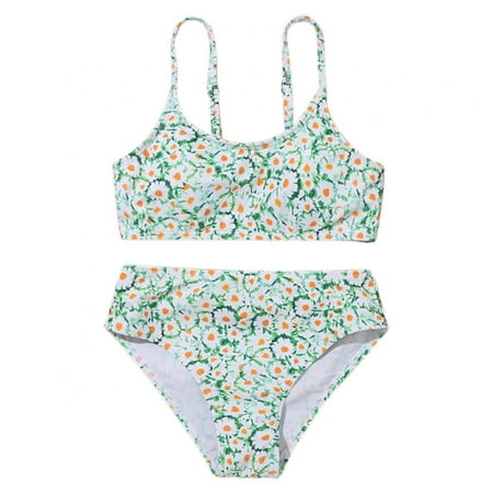 

Toddler Baby Kids Little Girls Two Pieces Swimsuit Bathing Suit Beach Wear Swimwear Bikini Set 8-12Y