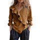 thumbnail image 1 of Camisetas de Cuello en V de Manga Larga para las Mujeres Blusa de Ruffle Casual Camiseta de Trabajo Tops, Tops de Manga Larga de Moda para las Mujeres 2025 Pullover Suelto, 1 of 6