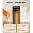 thumbnail image 3 of Calentador Space Heater BREEZOME de 1500 W de calentamiento rápido con termostato y temporizador, 3 of 7