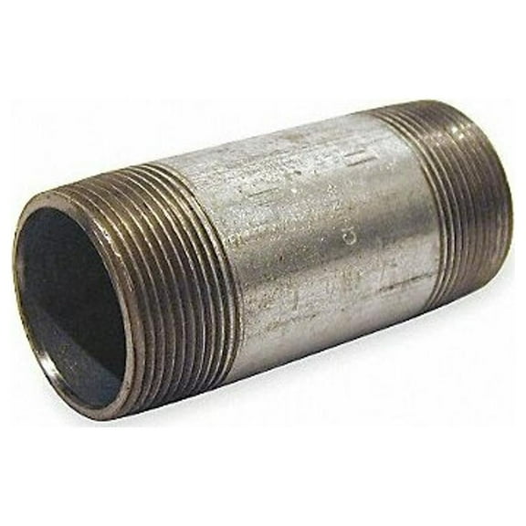 Beck 3" MNPT x 4" TBE Galvanized Steel Pipe Nipple Sch 40 0331045807