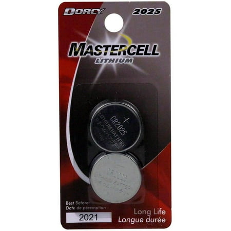 Dorcy 41-4101 Mastercell 2 Pack Lithium 2025 Coin Cell