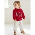 thumbnail image 5 of Rovasas Baby Girl Christmas Sweater, Long Sleeve Crew Neck Tree Pullover, 5 of 9
