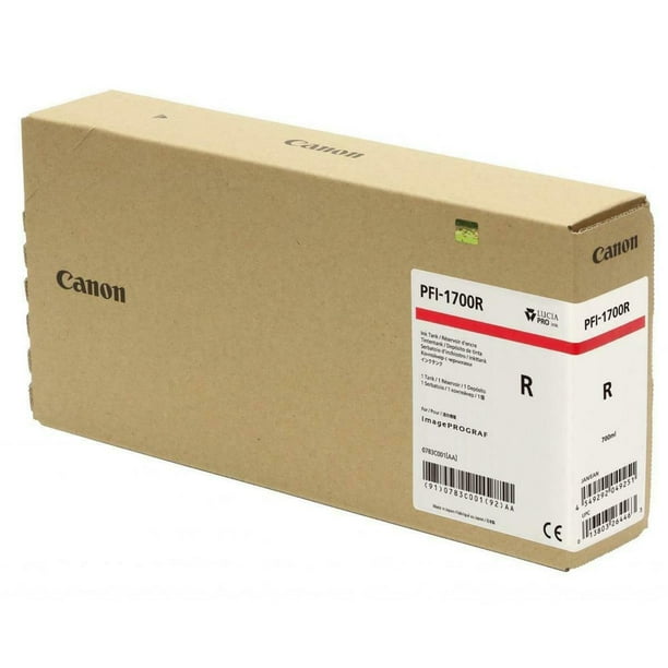 Canon PFI-1700 700ml Red Pigment Ink Tank #0783C001AA ...