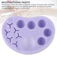 thumbnail image 4 of BIMZUC Silicone Eyelash Lift Palette Multifunctional Lash Tint Mixing Tool Brow Lamination Tray with Tweezers Slots Reusable Makeup Pad for Perming Lashes Purple, 4.33 inches / 11 cm, 4 of 9