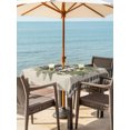 thumbnail image 4 of Square Outdoor Tablecloth with Umbrella Hole Farmhouse Leaves Outside Table Cloth Waterproof Patio Table Cover Florals Vintage Beige Black Plaid Zipper Tablecloths for Picnic Party Camping 60x60 Inch, 4 of 8