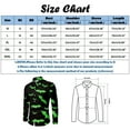 thumbnail image 3 of Mens Halloween Shirt Party Orange Printed Long Sleeve Turn Down Buttons Tops Casual Comfortable Outdoor Activities Wear Shirts for Men Black L, 3 of 5