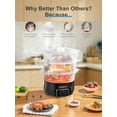 thumbnail image 4 of Cozeemax 13.7 qt 3-Tier Electric Food Steamer, 4 of 8