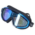 thumbnail image 4 of Lunettes de Natation, Sangle Miroir Réglable Lentille Microarc Plaqué Confortable Fiable Grand Cadre Lunettes de Natation pour Intérieur pour Entraînement Extérieur Bleu et Noir, Jaune et Noir, 4 of 7
