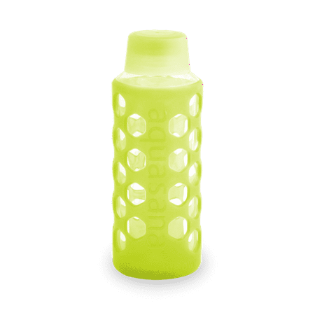 

Aquasana AQ-6006-GREEN 18-Ounce Glass Water Bottle with Silicone Sleeve Green