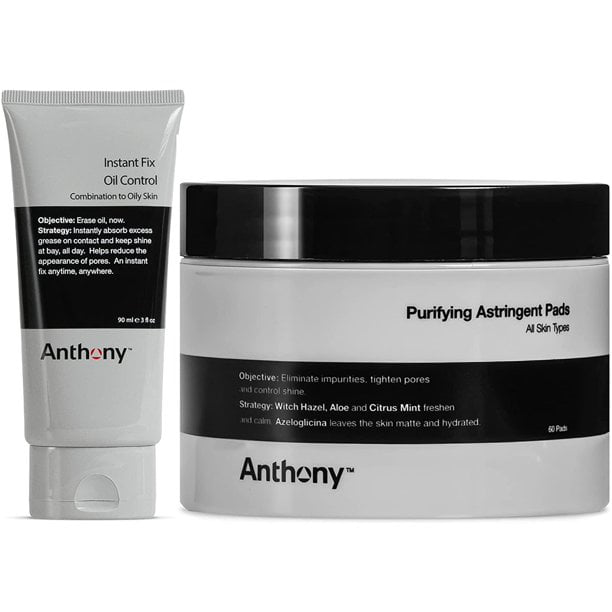Anthony Purifying Astringent Toner Pads and Anthony Instant Fix Oil Control 3 Oz