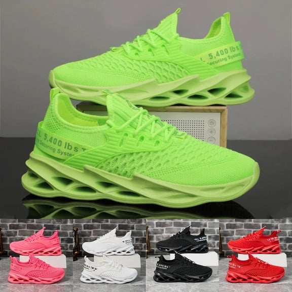 Unisex Running Shoes for Women Men Lightweight Breathable Fashion Lace Up Sneakers Non Slip Workout Gym Tennis Shoes