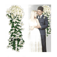 thumbnail image 2 of 2pcs Flores Artificial Wisteria Decoración Boda Hogar Fiesta Belug Blanco, 2 of 5
