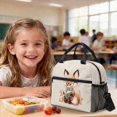thumbnail image 4 of DISNIMO Cartoon Fox Book Print Girls Backpack, 3 Piece School Backpack Set with Lunch Bag & Pencil Case, Large Capacity Bookbag Travel Daypack Kids Teen Back to School Supplies, 4 of 7