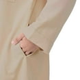 thumbnail image 3 of Thobe for Boy Kaftan Casual Long Sleeves Clothes Crew Neck Thobes Beige Abaya 5-6 Years, 3 of 8