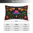 thumbnail image 2 of Fuzoiu Mexican Flower Traditional1 Print Pillow Case with Hidden Zipper,Pillow Covers,Soft and Comfortable Pillowcase-14"x20", 2 of 6