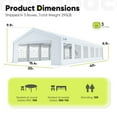thumbnail image 4 of Quictent 20x40ft Party Tent Heavy Duty Outdoor Canopy Tent Carport Wedding Event Shelter BBQ Wedding Tents for Parties with Storage Bags, 4 of 10
