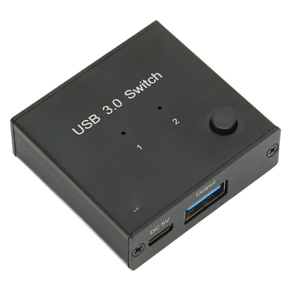 USB3.0 Sharing Switch, High Speed Transmission Driver Free Multifunction Professioanl USB 3.0 Switching Selector 2 In 1 Out For Keyboard For Mouse For Printer