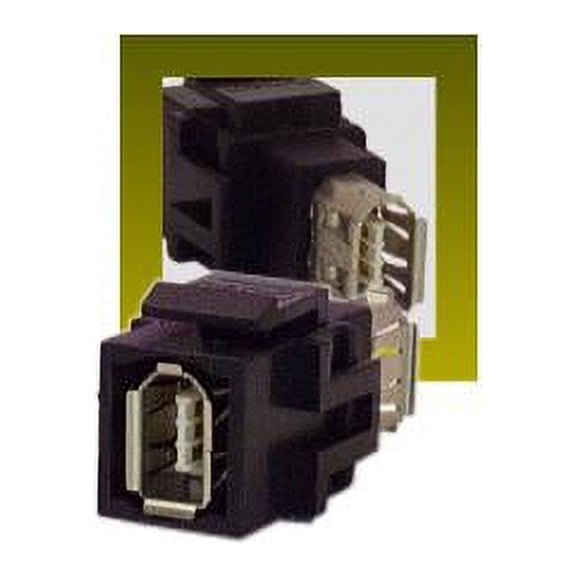 IEC RMFW6 Firewire 6 Pin Female to Female Connector on Ivory Flush Mount Keystone