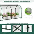 thumbnail image 6 of Patiojoy Portable Mini Greenhouse Plant Greenhouse Tent with Roll-Up Zippered Door Indoor Outdoor Green Hot House Sun Protection, 6 of 10