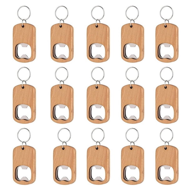 Paquete de 15 Abridores de de Madera en , Llaveros en para Grabado , Abridores de de Madera, Llaveros A Granel, Llave Grabada