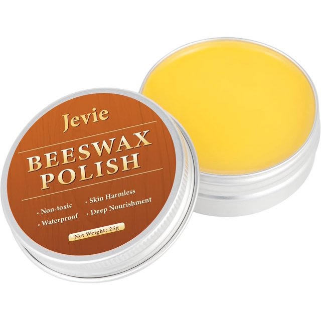 Jevie Cire d'Abeille Naturelle pour Meubles Finition Bois & Polissage (25g)
