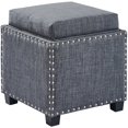 thumbnail image 1 of Armen Living Blaze Storage Ottoman in Slate Gray, 1 of 4