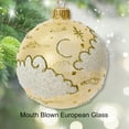 thumbnail image 3 of Celestial Clouds Blown Glass Ornament - European Mouth-Blown Glass Ball Dreamy Moon and Stars, 3 of 4