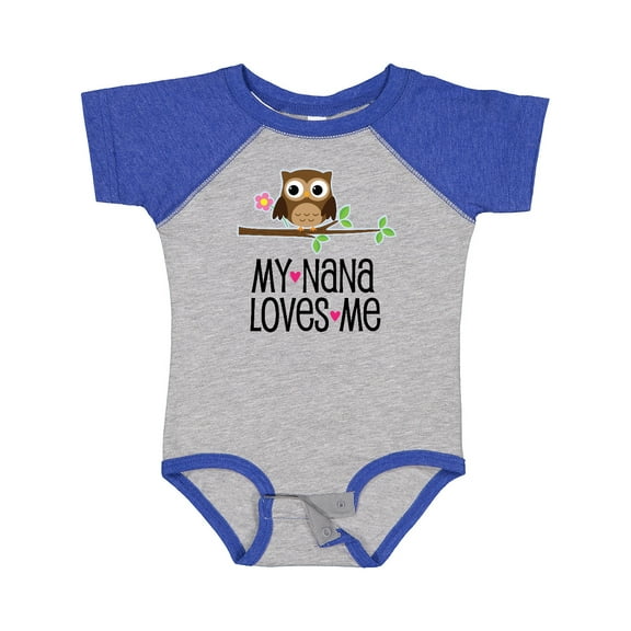 Inktastic My Nana Loves Me Owl Girls Baby Bodysuit