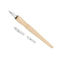 thumbnail image 3 of Dip Pen, Comic Pen Nib Set Calligraphy Pen Ink Pens For Drawing Ink Nib Stainless Steel Drawing Comic Pen Nib Calligraphy Nibs with Wooden Holder For Writing, Painting, Signing, 3 of 7