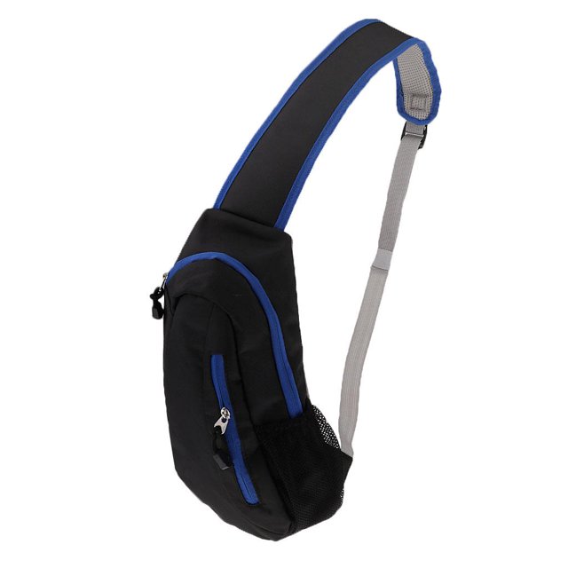 Bolsa de Hombro Unisex Multifuncional Baoblaze Bandolera Casual Negro y azul Paquete de hombro al aire libre
