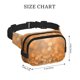 thumbnail image 4 of Fotbe Sparkling Orange and Black Cangurera Cuadrada con Estampado de Doble Capa, Bolsa de Cintura Ajustable Mini para Hombres y Mujeres, 4 of 9