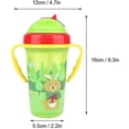 thumbnail image 2 of Children's drinking cup, 300ML baby straw cup non-slip leak-proof drinking cup double handle childre, 2 of 5