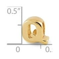 thumbnail image 3 of Fancy Bead Yellow Sterling Silver Q Alphabet & Numbers 8.18 mm 9.09, 3 of 3